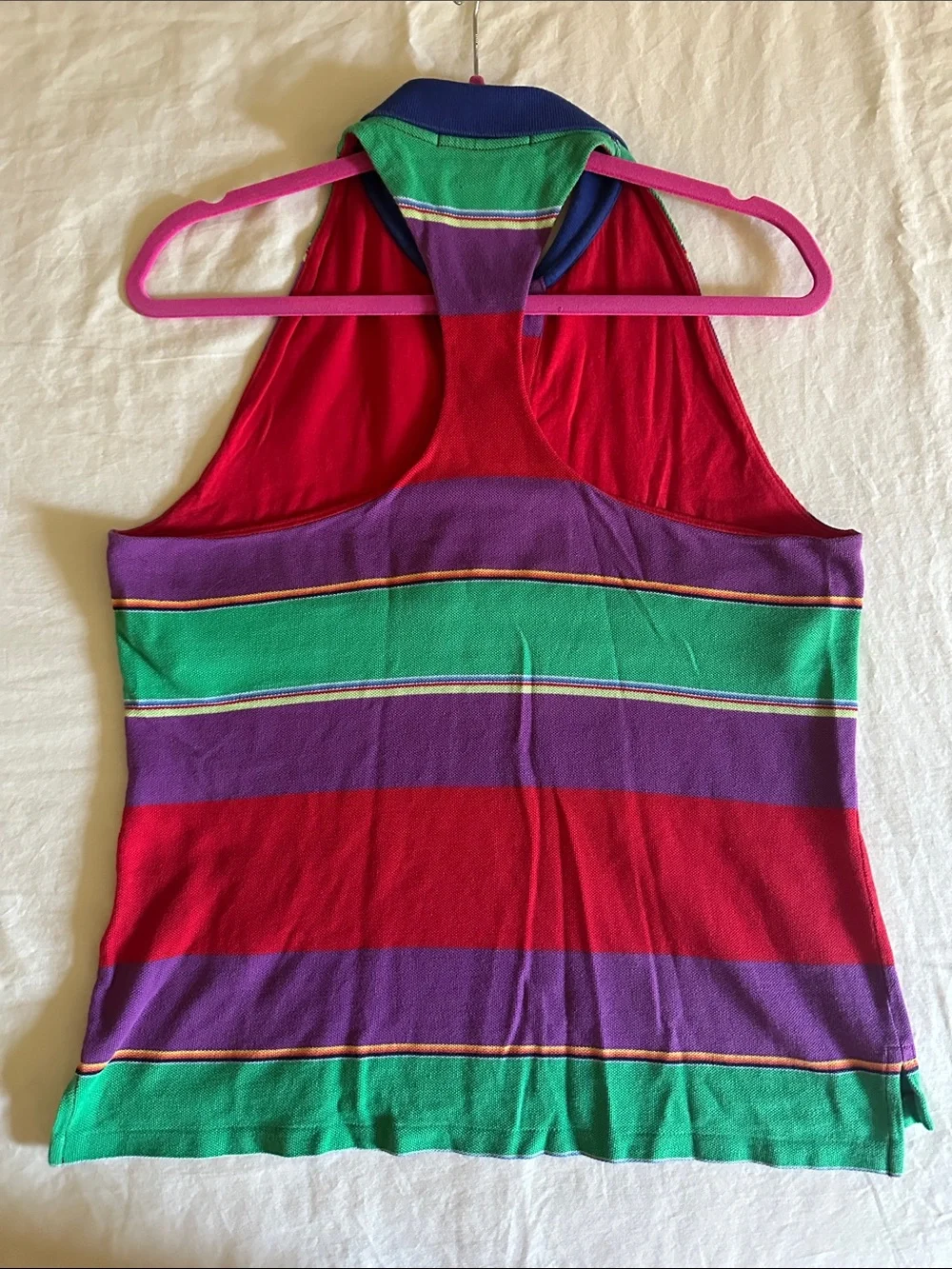 Striped Ralph Lauren Kids XL Racerback Polo Tank w/ Built In Bra